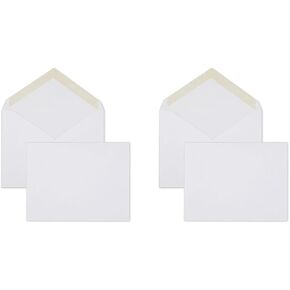 Mead Standard A2 Invitation Envelopes, Gummed Closure, 4-3/8" X 5-3/4", Premium 24-lb Paper, White, 100 per Box (CO198)