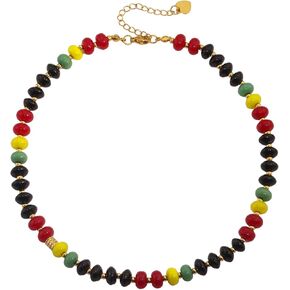 CSIYANJRY99 Colorful Beaded Necklace for Women Boho Natural Gemstone Beads Choker Necklace Trendy Y2K Necklace Summer Beach Jewelry for Women