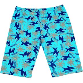 Boys Cartoon Shark Swim Jammer Sun Protection Fast Dry Swim Trunk Swimsuit