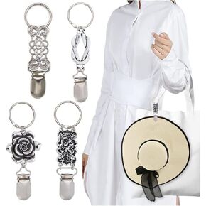 4Pcs Hat Clips for Travel Handbag Backpack Luggage Hat Companion Hat Holder Portable Bag Clip for Women
