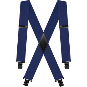 2" Suspenders for Men Heavy Duty Work Strong Clips Hunting Skip Big and Tall Braces Formal Suspender