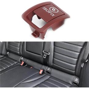 for Mercedes W205 Car Rear Child ISOFIX Switch Seat Safety Cover for Benz C Class W205 C300 C350 C200 C180 2015-2021 2059200513 (Light Beige)