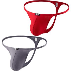 IKINGSKY Men's G-string Underwear Soft Y-Back Panties Breathable Bulge Thong Underpanties for Men