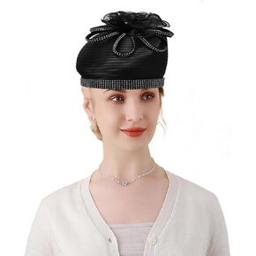 Fascinators Hat for Women Church Tea Party Pillbox hat Derby Wedding Cocktail Hats
