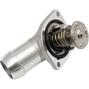 TRQ Engine Coolant Thermostat Housing Water Inlet Compatible with Cadillac Chevy GMC