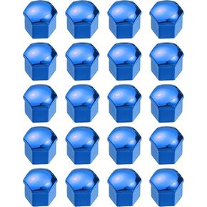 X AUTOHAUX 20pcs Wheel Lug Nut Cap Covers 19mm Wheel Bolt Cap Cover Universal Wheel Hub Screw Cover with Black Clip Red