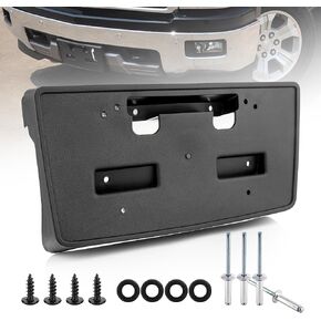 RED WOLF Front License Plate Bracket Fit for 2014-2015 Chevrolet Chevy Silverado 1500 Replace for 22763523 GM1068155 Pickup Front Bumper License Plate Holder Cover w/Screws
