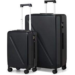 2 Piece Luggage Sets, Suitcases With Wheels Hardshell TSA Approved Travel Luggage, 20 Inch Carry On Suitcase Large Luggage 28 Inch For Long Trip And Business, Grey