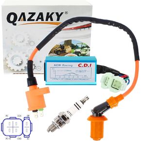 6 Pins CDI + Ignition Coil + Spark Plug for XR50 XR70 XR80 XR100 CRF50 CRF70 CRF80 CRF100 Pit Dirt Bike 50cc - 110cc 125cc 150cc