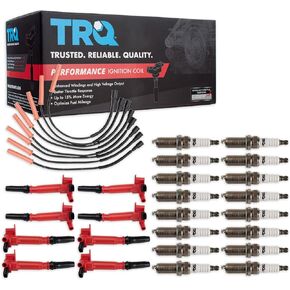 TRQ Ignition Coils Wires & Spark Plugs Fits 10-14 Ford F-150 F-250 F-350