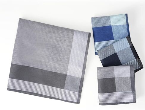 HOULIFE Mens Handkerchiefs Soft Cotton Plaid Handkerchief for Men, Classic Checkered Pattern Hankies in Assorted 6/12 PCS in Saudi Arabia