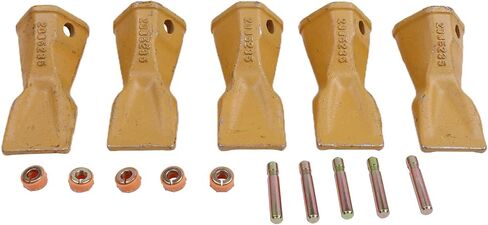 5× Backhoe Bucket Teeth Penetration Tip w/Pin 208-5235 201-1238 201-1239 Compatible with Caterpillar CAT Series Bucket Adapters Shanks DRS230 416D 420D 424D 428D 430D 432D 438D 442D 500-0269 in Saudi Arabia