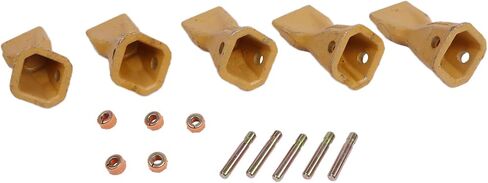 5× Backhoe Bucket Teeth Penetration Tip w/Pin 208-5235 201-1238 201-1239 Compatible with Caterpillar CAT Series Bucket Adapters Shanks DRS230 416D 420D 424D 428D 430D 432D 438D 442D 500-0269 in Saudi Arabia