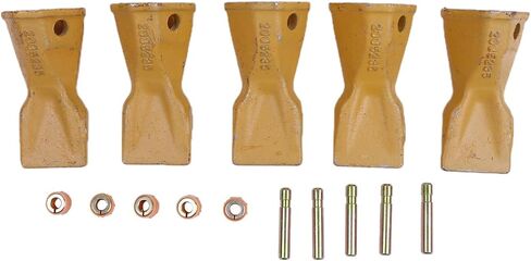 5× Backhoe Bucket Teeth Penetration Tip w/Pin 208-5235 201-1238 201-1239 Compatible with Caterpillar CAT Series Bucket Adapters Shanks DRS230 416D 420D 424D 428D 430D 432D 438D 442D 500-0269 in Saudi Arabia