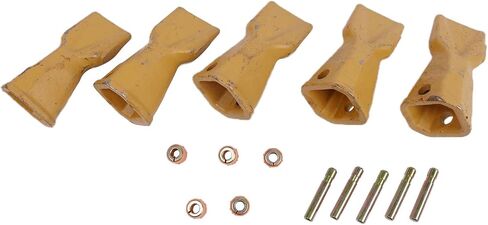 5× Backhoe Bucket Teeth Penetration Tip w/Pin 208-5235 201-1238 201-1239 Compatible with Caterpillar CAT Series Bucket Adapters Shanks DRS230 416D 420D 424D 428D 430D 432D 438D 442D 500-0269 in Saudi Arabia