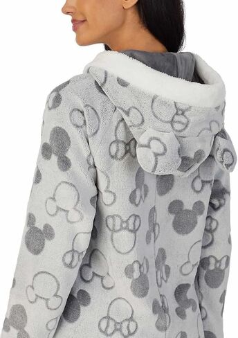 Disney Womens Midweight Onesie One Piece Pajama (US, Alpha, Medium, Regular, Regular, Mickey & Minnie Gray) in Saudi Arabia