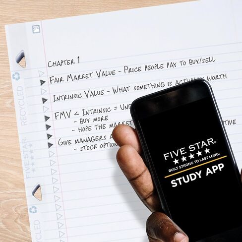 Five Star Loose Leaf Paper + Study App, Recycled Notebook Paper, College Ruled Paper, 8-1/2" x 11", 80 Sheets, Reinforced Filler Paper (170023) in Kuwait