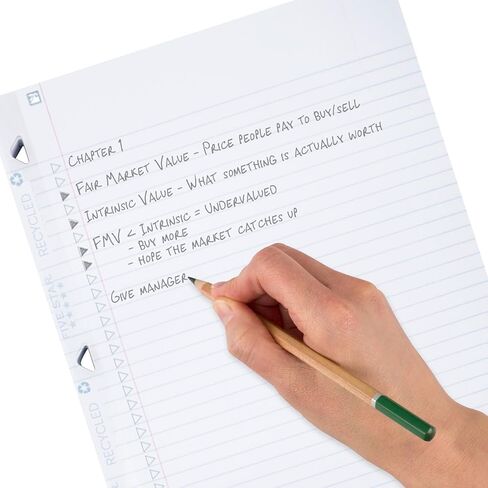 Five Star Loose Leaf Paper + Study App, Recycled Notebook Paper, College Ruled Paper, 8-1/2" x 11", 80 Sheets, Reinforced Filler Paper (170023) in Kuwait