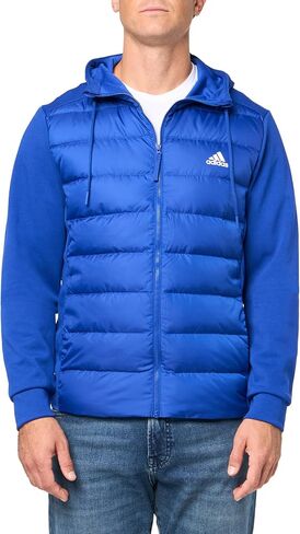adidas Men's Essentials Hybrid Down Hooded Jacket in Saudi Arabia