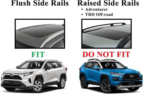 قضبان متقاطعة لحامل السقف من برايت لاينز متوافقة مع تويوتا RAV4 2013-2018 in Kuwait