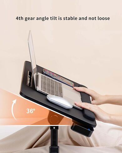 مكتب كمبيوتر محمول للسرير، حامل كمبيوتر محمول من BUILDEC، طاولة كمبيوتر محمول محمولة مع أرجل قابلة للطي، مكتب كمبيوتر محمول للقراءة والكتابة، صينية لاب توب للأطفال in Kuwait