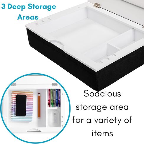 مكتب لاب توب من بيردروك هوم مع مساحة تخزين ووسادة | حجرة عميقة وقمة قابلة للتعديل مع مشبك | يناسب الكمبيوتر المحمول حتى 15 بوصة | أسود | ملحقات الكمبيوتر المحمول | الكمبيوتر المحمول ومكتب الكتابة in Kuwait