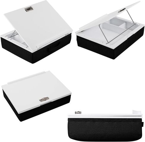 مكتب لاب توب من بيردروك هوم مع مساحة تخزين ووسادة | حجرة عميقة وقمة قابلة للتعديل مع مشبك | يناسب الكمبيوتر المحمول حتى 15 بوصة | أسود | ملحقات الكمبيوتر المحمول | الكمبيوتر المحمول ومكتب الكتابة in Kuwait