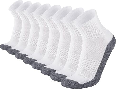 Heatuff Mens Cushioned Ankle Socks, Comfort Athletic Running Casual Quarter Socks (8 pairs) in Kuwait