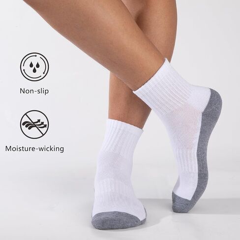 Heatuff Mens Cushioned Ankle Socks, Comfort Athletic Running Casual Quarter Socks (8 pairs) in Kuwait