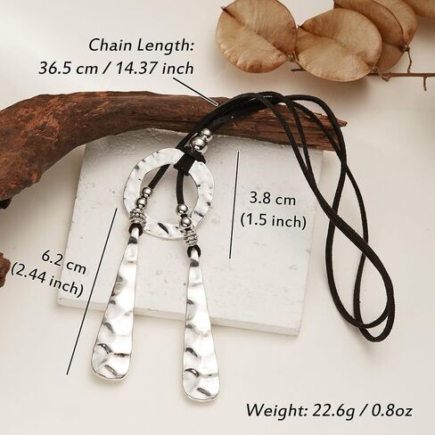 RINHOO FRIENDSHIP Boho Choker Necklace for Women Black Leather Necklace Multi Ring Flower Heart Pendant Choker Necklace for Women Boho Jewelry Gift in Saudi Arabia
