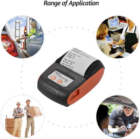 Thermal Receipt Printer,PT-210 Portable Thermal Printer Handheld 58mm Receipt Printer for Retail Stores Restaurants Factories Logistics in Kuwait