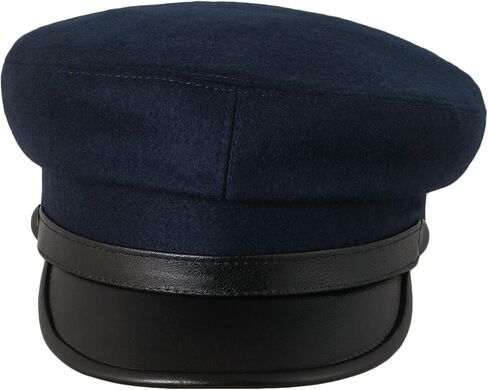 Sterkowski Maciejowka Model 4 Cap | Wool Fiddler Cap for Men and Women | Warm Breathable Greek Style Cap with Leather Visor in Saudi Arabia