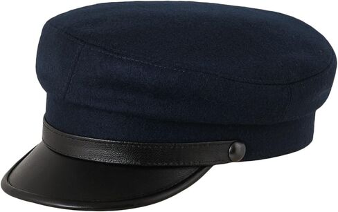 Sterkowski Maciejowka Model 4 Cap | Wool Fiddler Cap for Men and Women | Warm Breathable Greek Style Cap with Leather Visor in Saudi Arabia