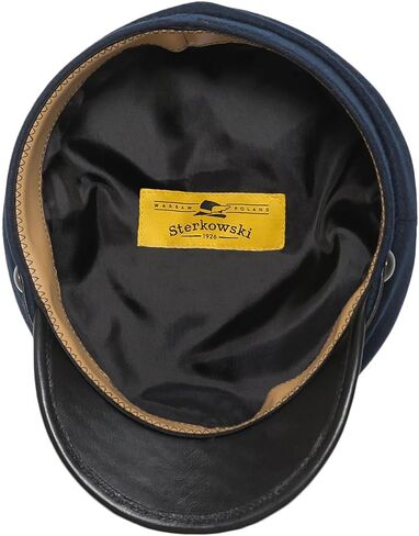 Sterkowski Maciejowka Model 4 Cap | Wool Fiddler Cap for Men and Women | Warm Breathable Greek Style Cap with Leather Visor in Saudi Arabia