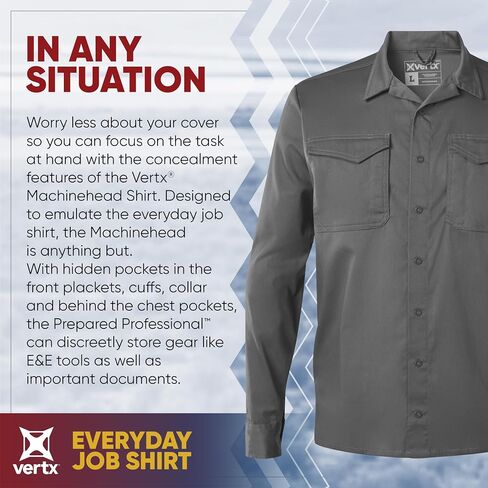 Vertx Standard Machinehead Tactical Shirt Long Sleeve with Pockets for Police, Security, Operations Gear, Moisture Wicking in Saudi Arabia