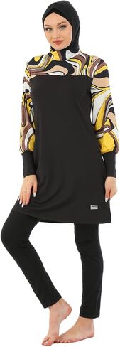 Islamic Long Sleeve Swimsuits for Women Modest Muslim 5 PCS | Full Cover Rash Guard Burkini | Arabic Swimwear in Saudi Arabia