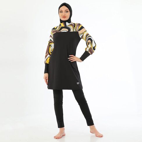 Islamic Long Sleeve Swimsuits for Women Modest Muslim 5 PCS | Full Cover Rash Guard Burkini | Arabic Swimwear in Saudi Arabia