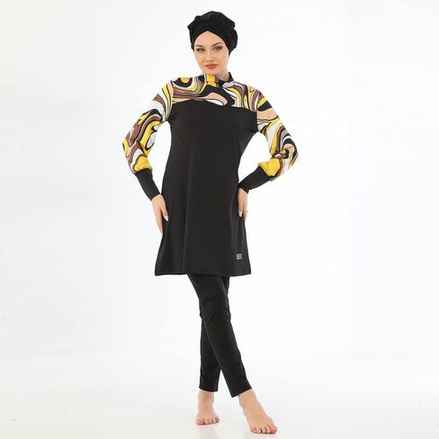 Islamic Long Sleeve Swimsuits for Women Modest Muslim 5 PCS | Full Cover Rash Guard Burkini | Arabic Swimwear in Saudi Arabia