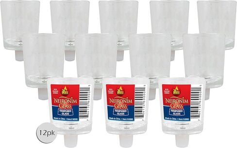 Ner Mitzvah Neironim Glass Shabbos Candle Holders with Safety Rubber - Premium Quality Clear Small Votive Cups, Standard Size for Neronim Shabbat Candles - Pack of 6 in Saudi Arabia