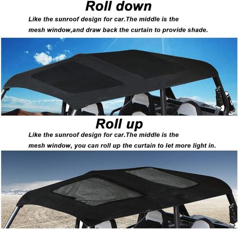 Soft Canvas Roof Top Compatible with for 2014-2023 UTV Polaris RZR 900 900S 1000 S XP1000 Turbo 2 Seater Soft Top Roof Sun Visor Replacement for Part Number 2883073 in Saudi Arabia