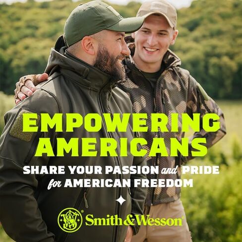 Smith & Wesson Officially Licensed Men's Hooded Sweatshirt, Long Sleeve Pullover Graphic Hoodie with Arm and Chest Logo in Saudi Arabia