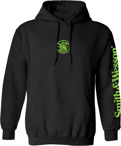 Smith & Wesson Officially Licensed Men's Hooded Sweatshirt, Long Sleeve Pullover Graphic Hoodie with Arm and Chest Logo in Saudi Arabia