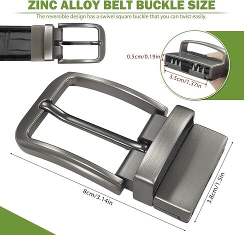1 3/8" (35mm) Classic Reversible Belt Buckle, Need No Tool Replacement Belt Buckles for Men in Saudi Arabia