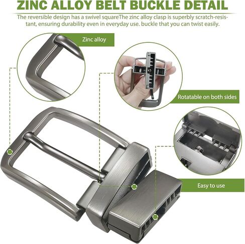 1 3/8" (35mm) Classic Reversible Belt Buckle, Need No Tool Replacement Belt Buckles for Men in Saudi Arabia