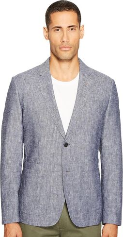 Men's Chambray Sport Coat, Navy, 38 in Saudi Arabia