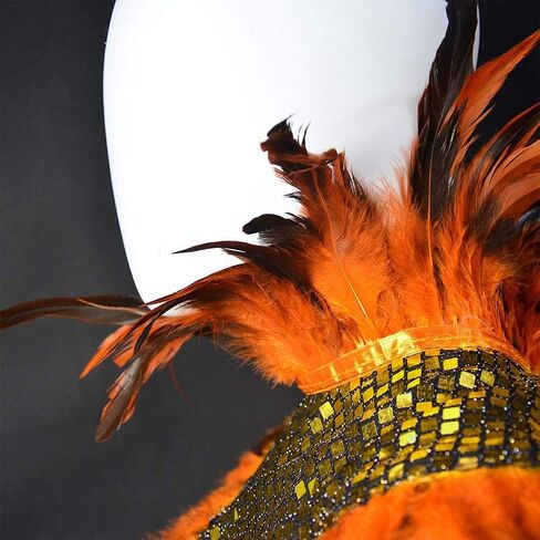 Gothic Sequin Feather Collar Halloween Cape Costume Victorian Carnival Cosplay Shawl Accessories in Saudi Arabia