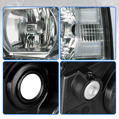 DWVO Headlights Assembly Compatible with 2007-2013 Chevy Silverado 1500/2007-2014 Chevrolet Silverado 2500HD 3500HD Replacement Headlamp Chrome Housing Amber Reflector in Saudi Arabia
