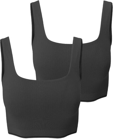 florence by mills Women's Cozy Crush Seamless Ribbed Tank, 2 Pack in Saudi Arabia