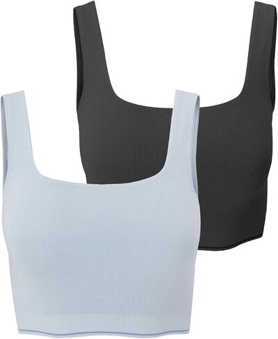 florence by mills Women's Cozy Crush Seamless Ribbed Tank, 2 Pack in Saudi Arabia