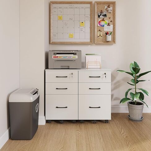 3 Drawers Wooden Locking File Cabinet with Storage Removable File Cabinet for Home Office,Under Desk Filing Cabinets(Black) in Saudi Arabia